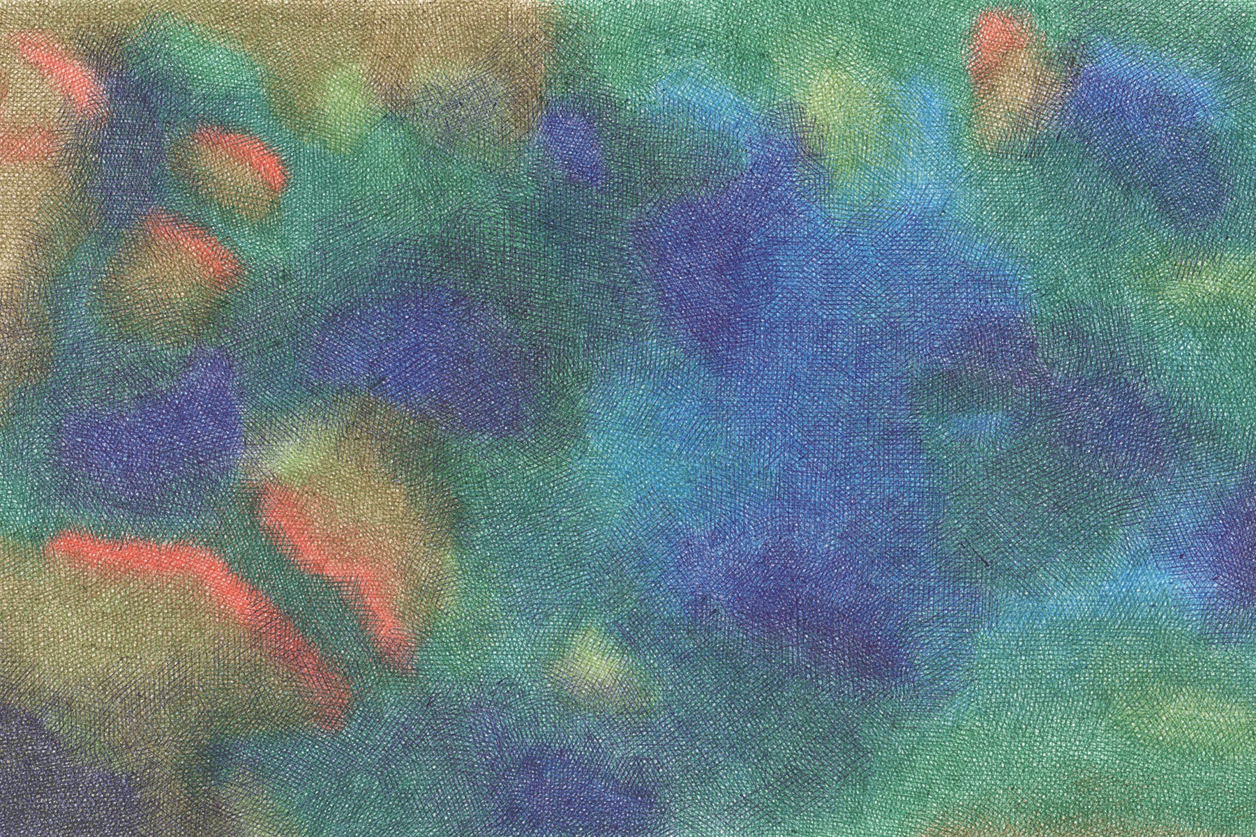 Source IV, 2024 – BIC ballpoint pens on paper – 28x42 cm - Inès de Chefdebien