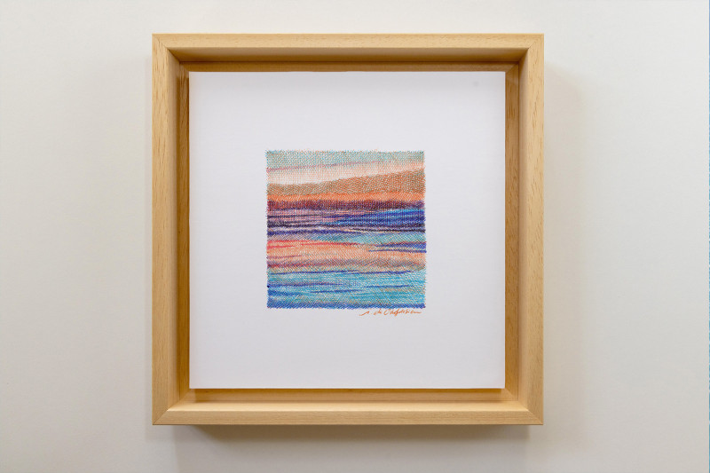 Crépuscule III, 2026 - Stylos a bille BIC sur papier - 20x20 cm - Inès de Chefdebien