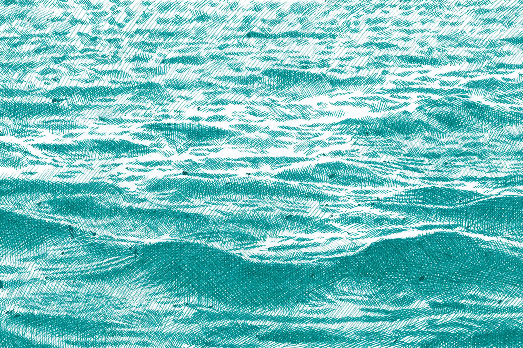Waters I, 2019 – Ballpoint pen on paper – 21x30 cm - Inès de Chefdebien
