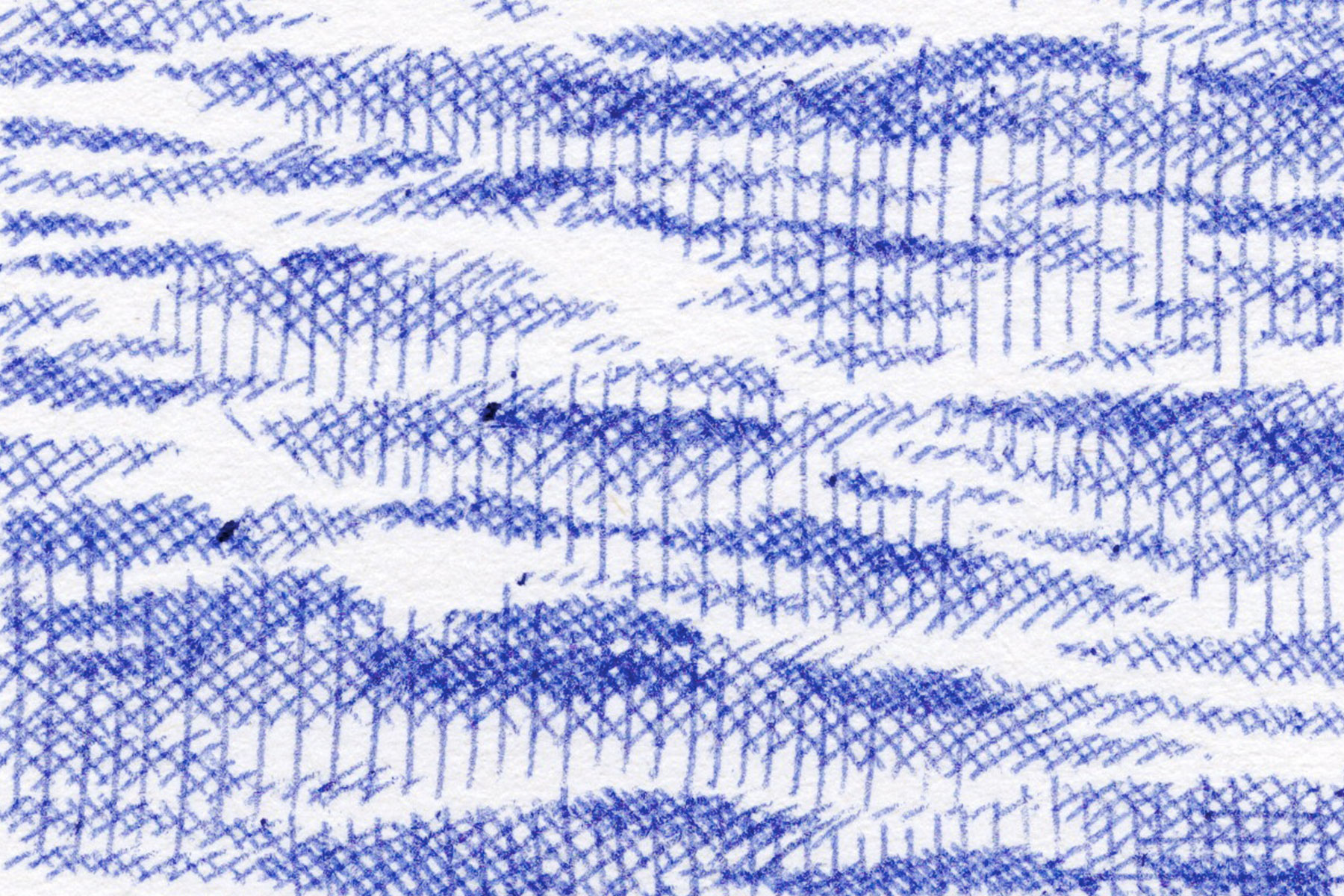 Waters XVI, 2024 – Ballpoint pen on paper – 20x20 cm - Inès de Chefdebien