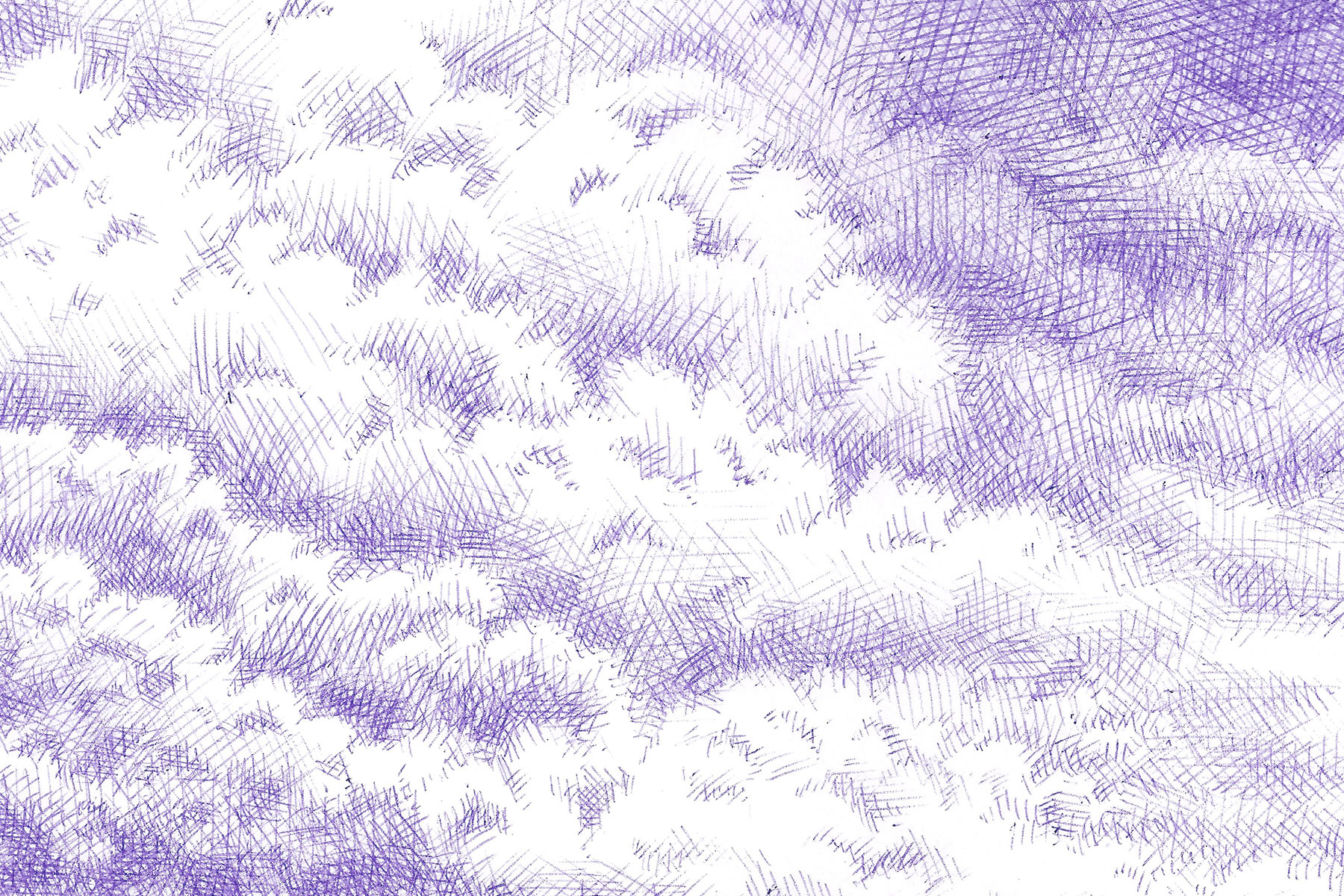 Nuages XIII, 2022 – BIC ballpoint pen on paper – 13x17 cm - Inès de Chefdebien